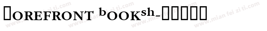 Forefront BookSH字体转换